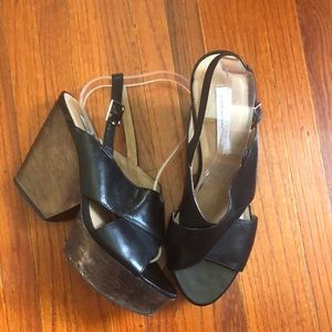 DVF Liberty Platform Heel Sandals Sz 9